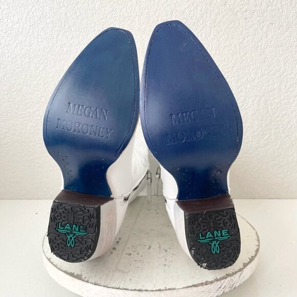 Lane MEGAN MORONEY Cowboy Boots Smokeshow Womens 9.5 White Western Cowgirl Tall - Picture 8 of 10